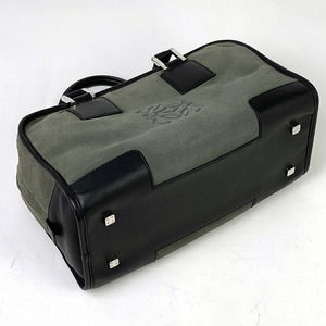 Loewe Handbag Gray Suede Amazona 28